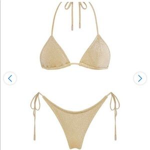 Gold Sparkle Triangl Vinca bikini
